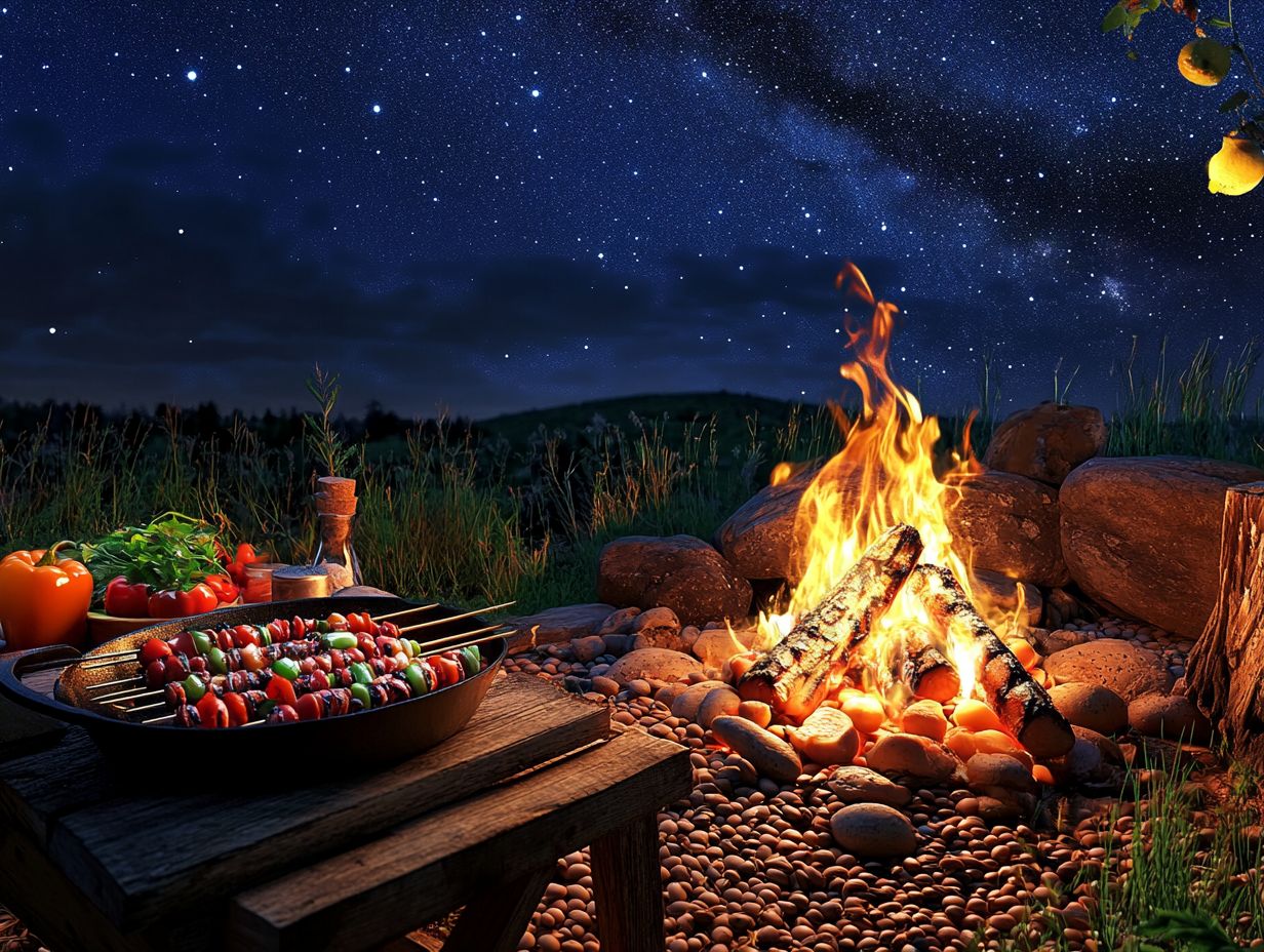 Image depicting frequently asked questions about campfire cooking.