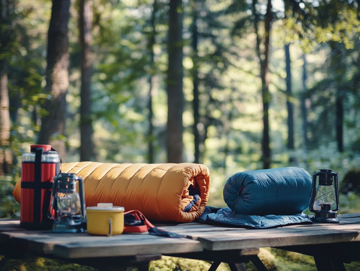 A lightweight camping hammock set up in a serene forest