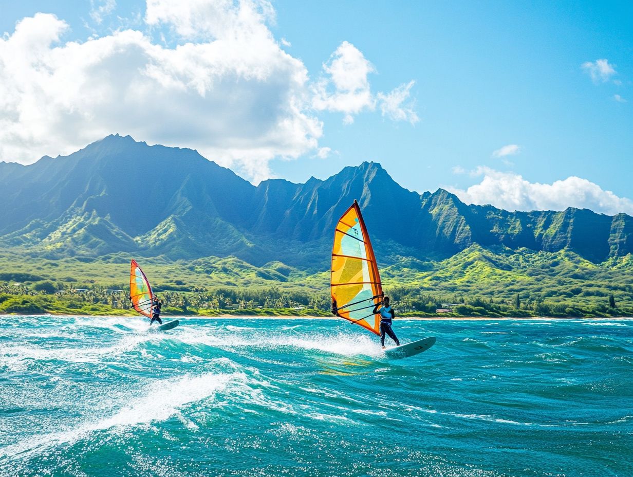 A scenic view of the top windsurfing spots in Hawaii