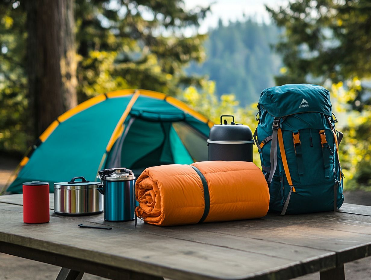 Image illustrating key takeaways for car camping essentials.