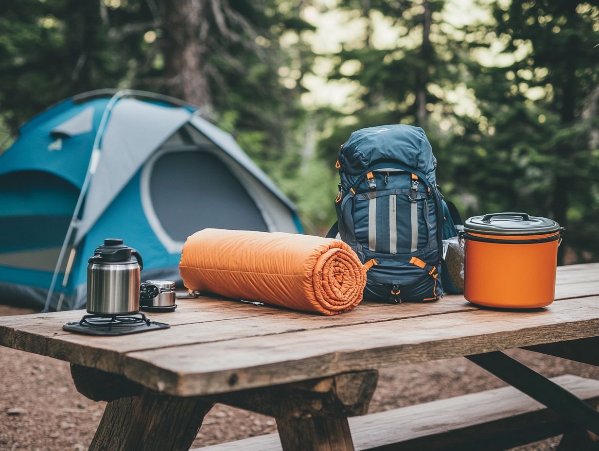 Image showing essential items for car camping