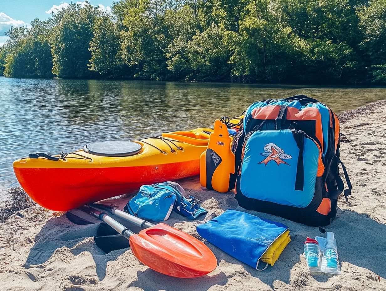 Five must-have items for kayaking trips including a reliable kayak, paddle, PFD, and more.