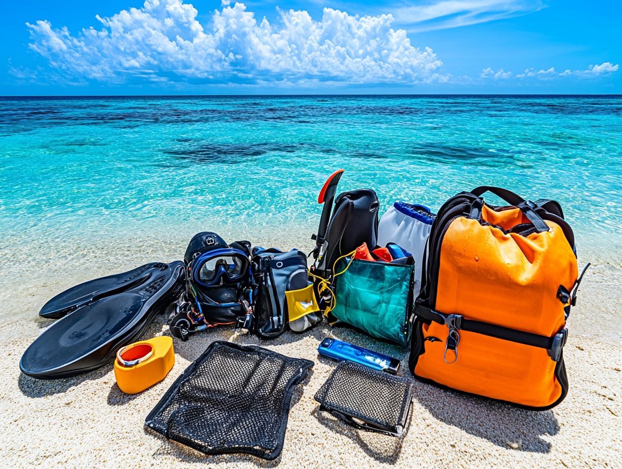 Image showing essential snorkeling items