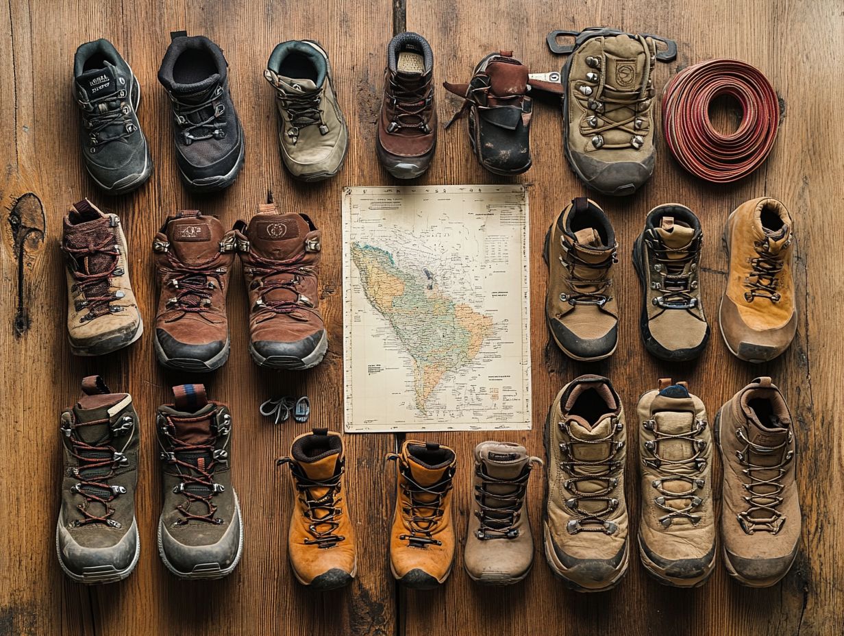 Visual summary of key takeaways for choosing hiking footwear.