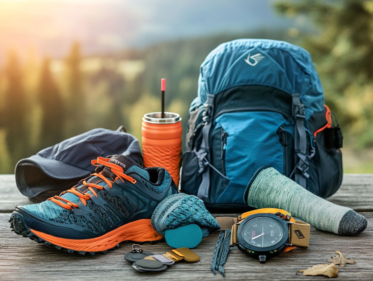 Illustration of key takeaways for trail running gear