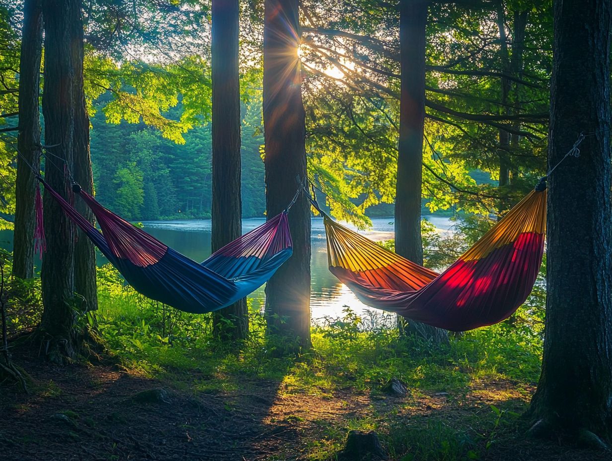 Image showing key takeaways on camping hammocks