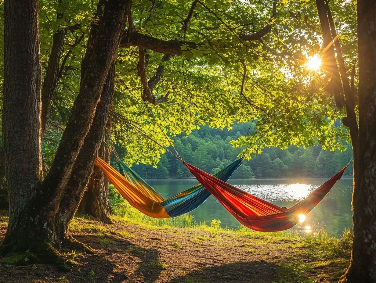 Enjoy the comfort of the Legit Camping Double Hammock, perfect for two.