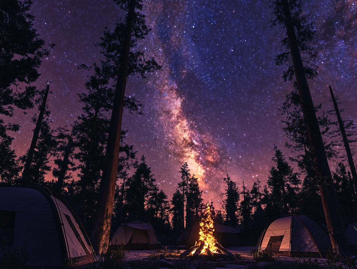 Stunning view of Osage Hills State Park at night, perfect for stargazing.