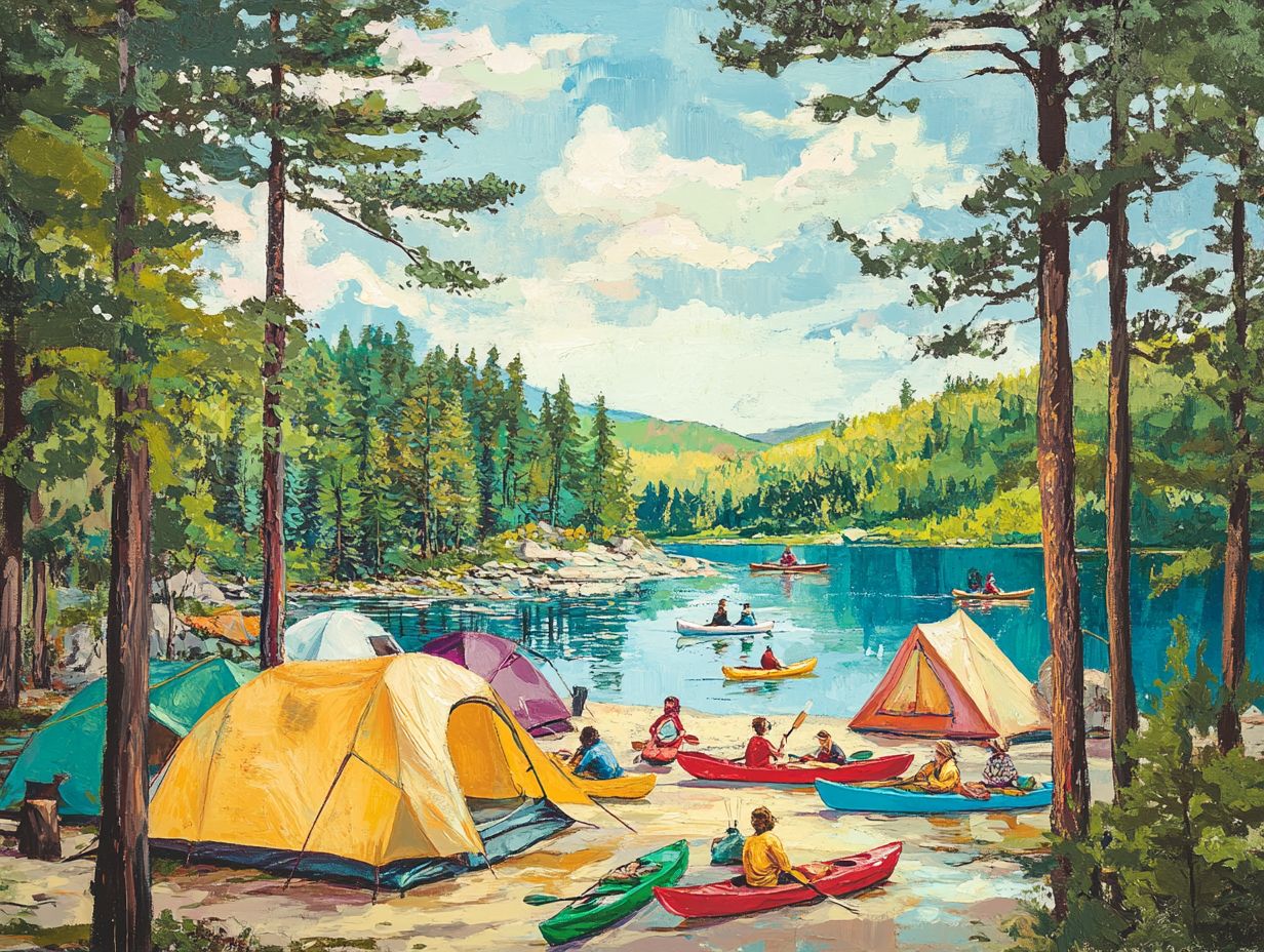 Are There Any Restrictions or Regulations for Water Sports at These Campsites?