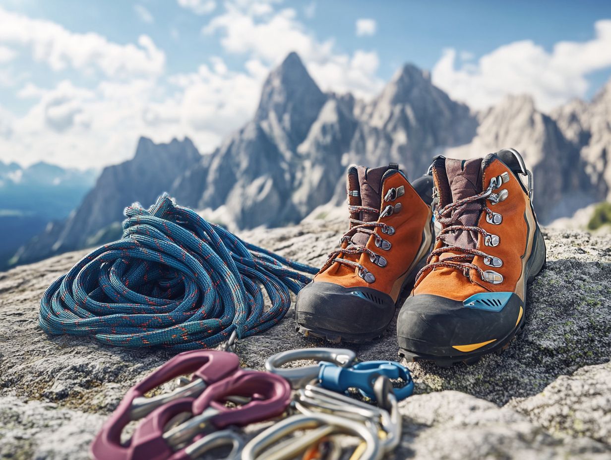 Image of a well-stocked first aid kit for climbing adventures