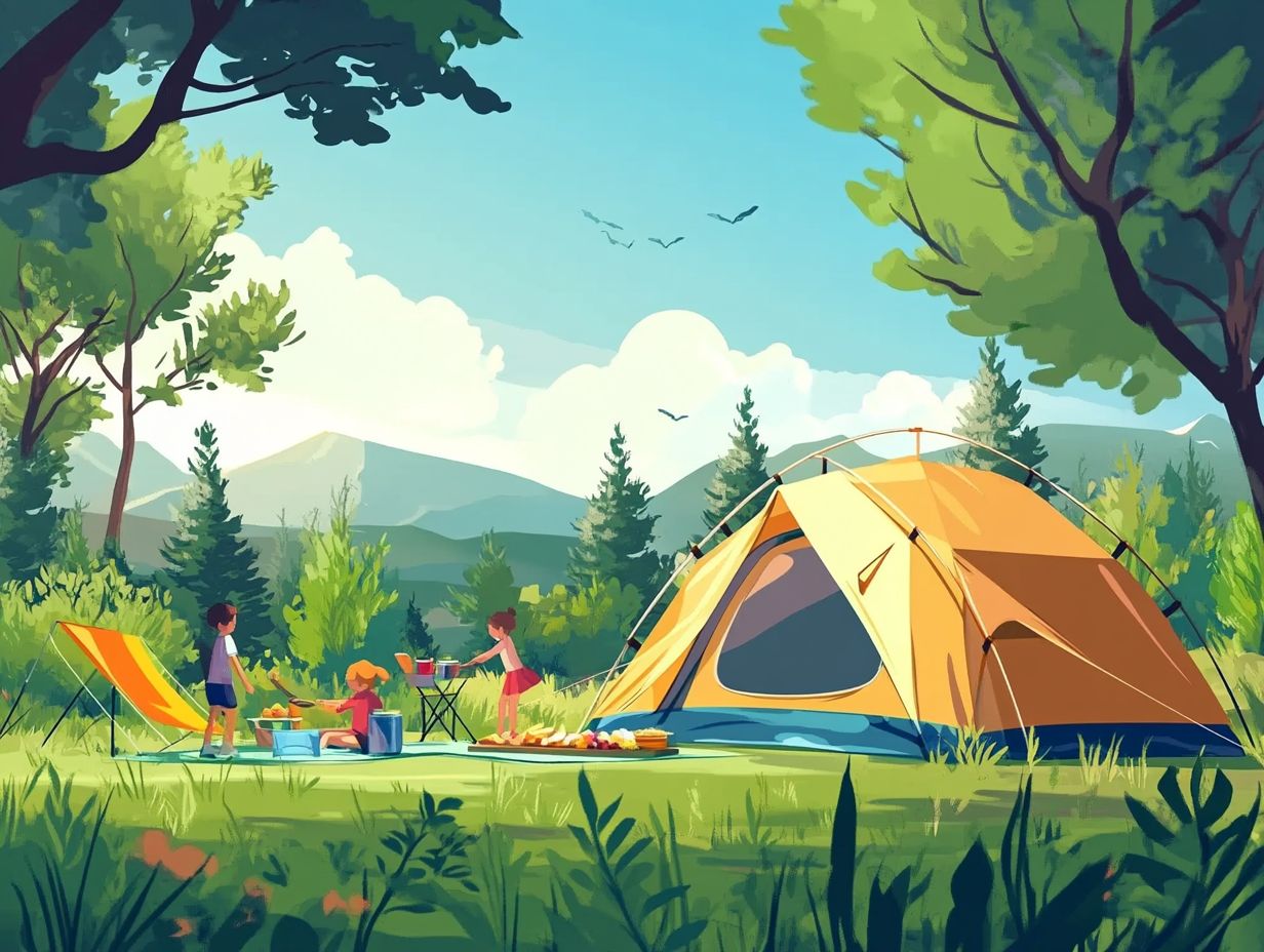 Image of family tents for outdoor adventures