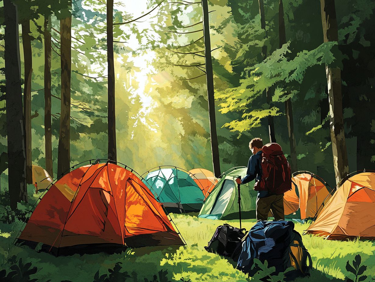 Image depicting frequently asked questions about lightweight tents.