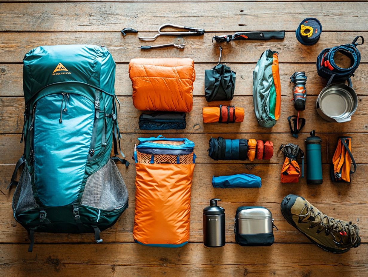 An overview of tips for packing light and efficiently for backpacking.