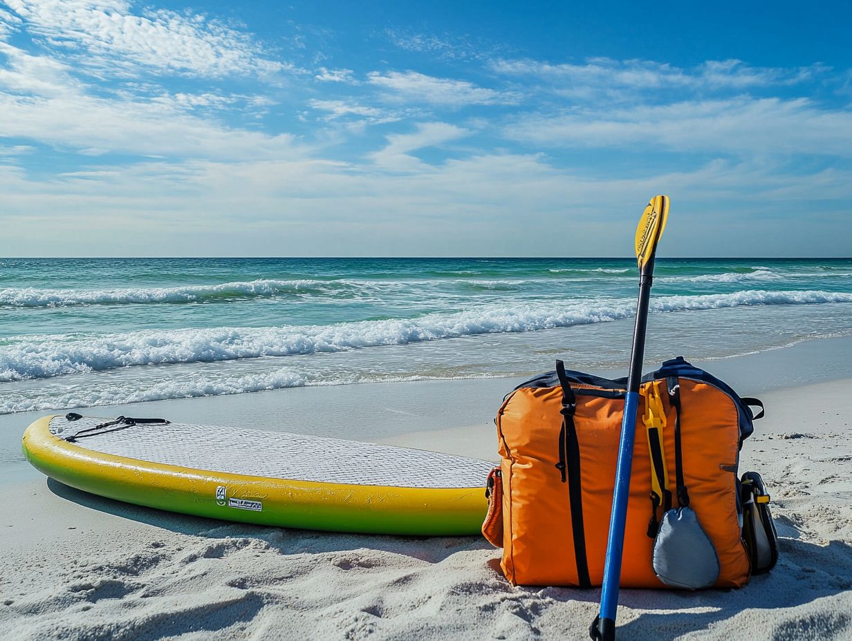 What is essential gear for stand-up paddleboarding?