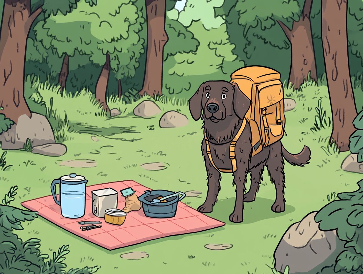 Image showing essential hiking gear for pets.