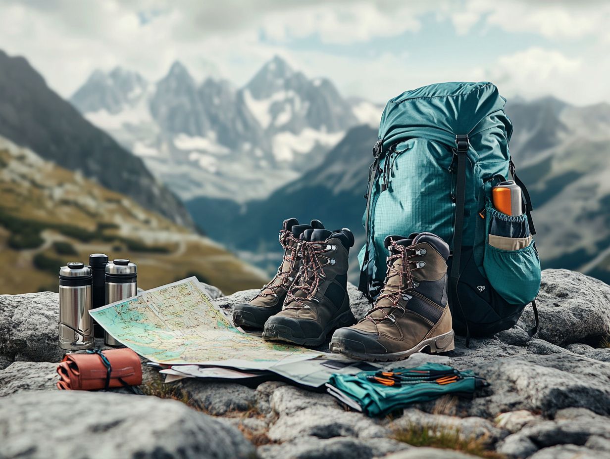 What are the must-have items for hiking in all seasons?