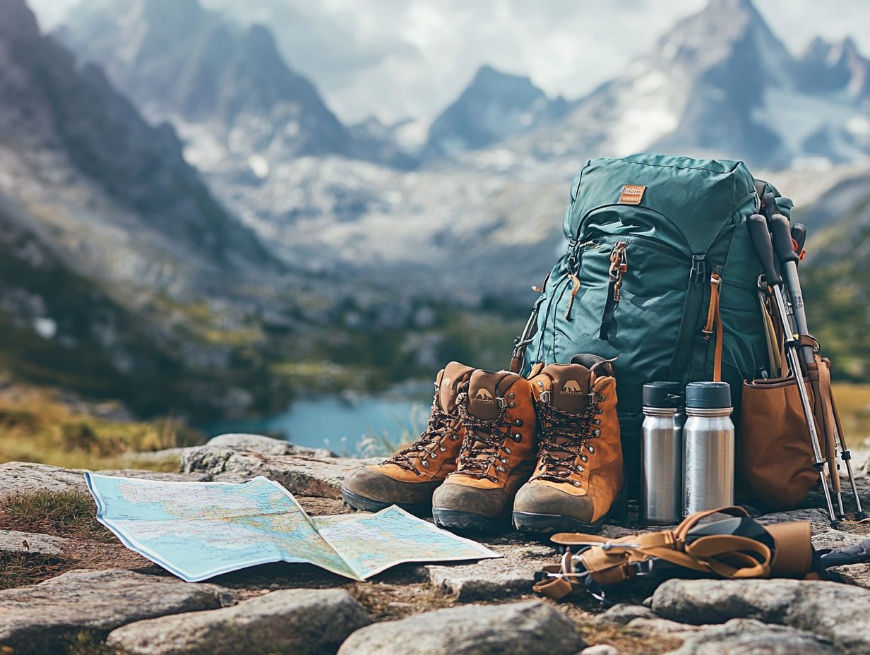 Essential hiking gear key takeaways visual