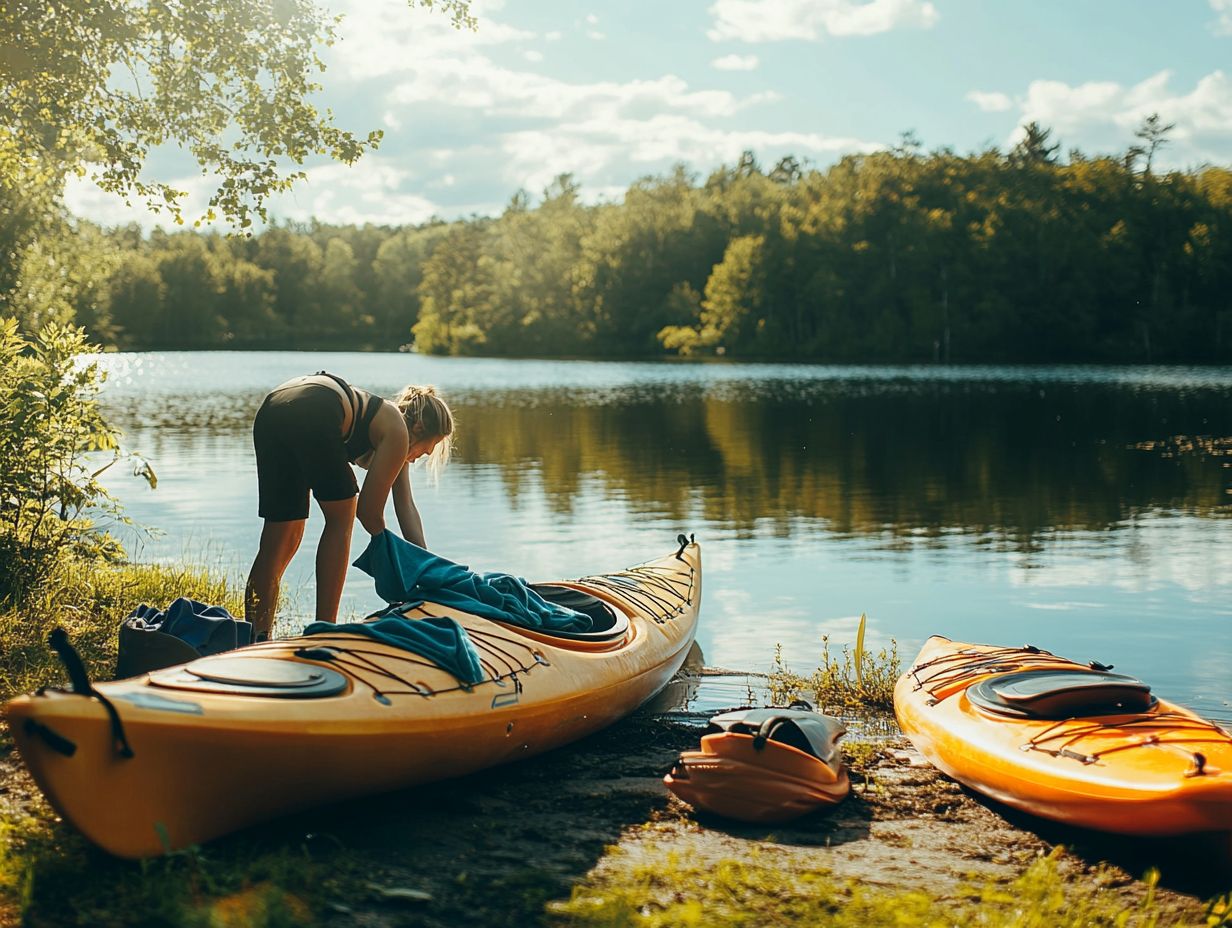 An example of safe transportation methods for kayaks and paddleboards