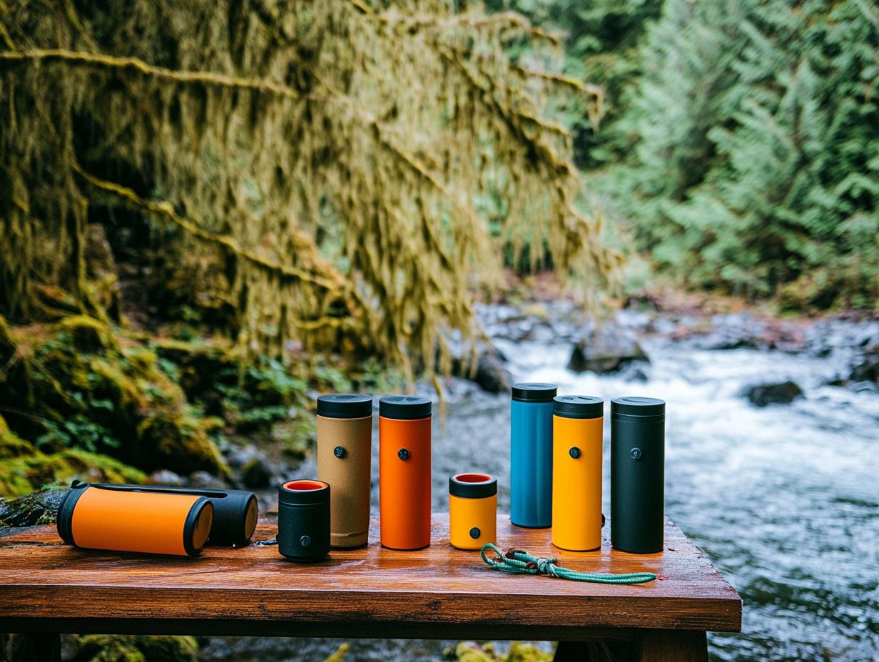 An infographic displaying frequently asked questions about camping water filters