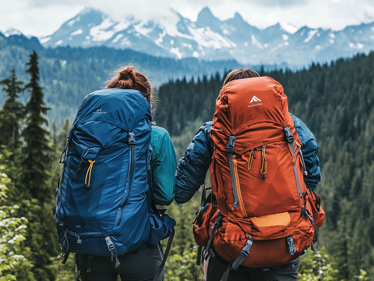 A visual guide on how to pack a hiking backpack efficiently.