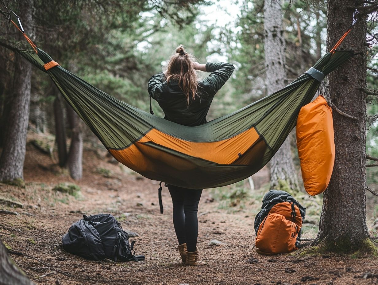 Visual Overview of Key Takeaways for Hammock Camping