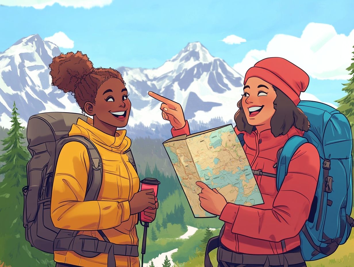 Image depicting frequently asked questions about hiking partnerships.