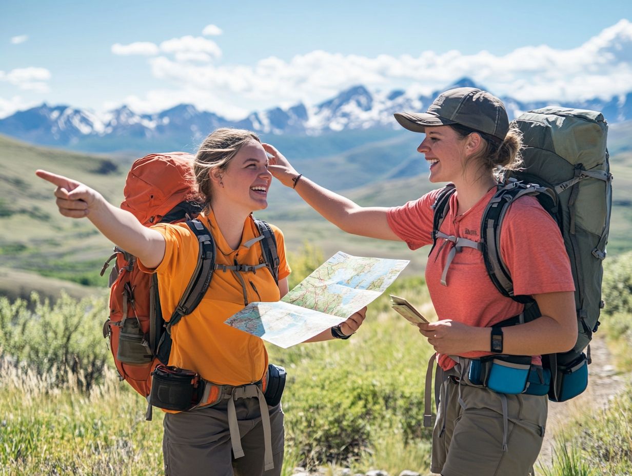 Friends bonding over hiking adventures!