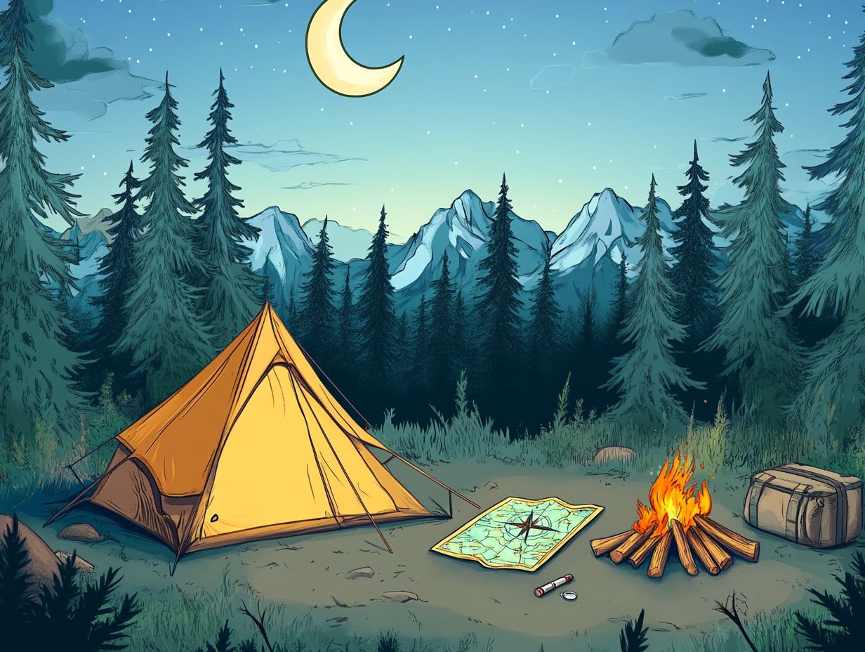 How do I navigate while camping as a beginner?