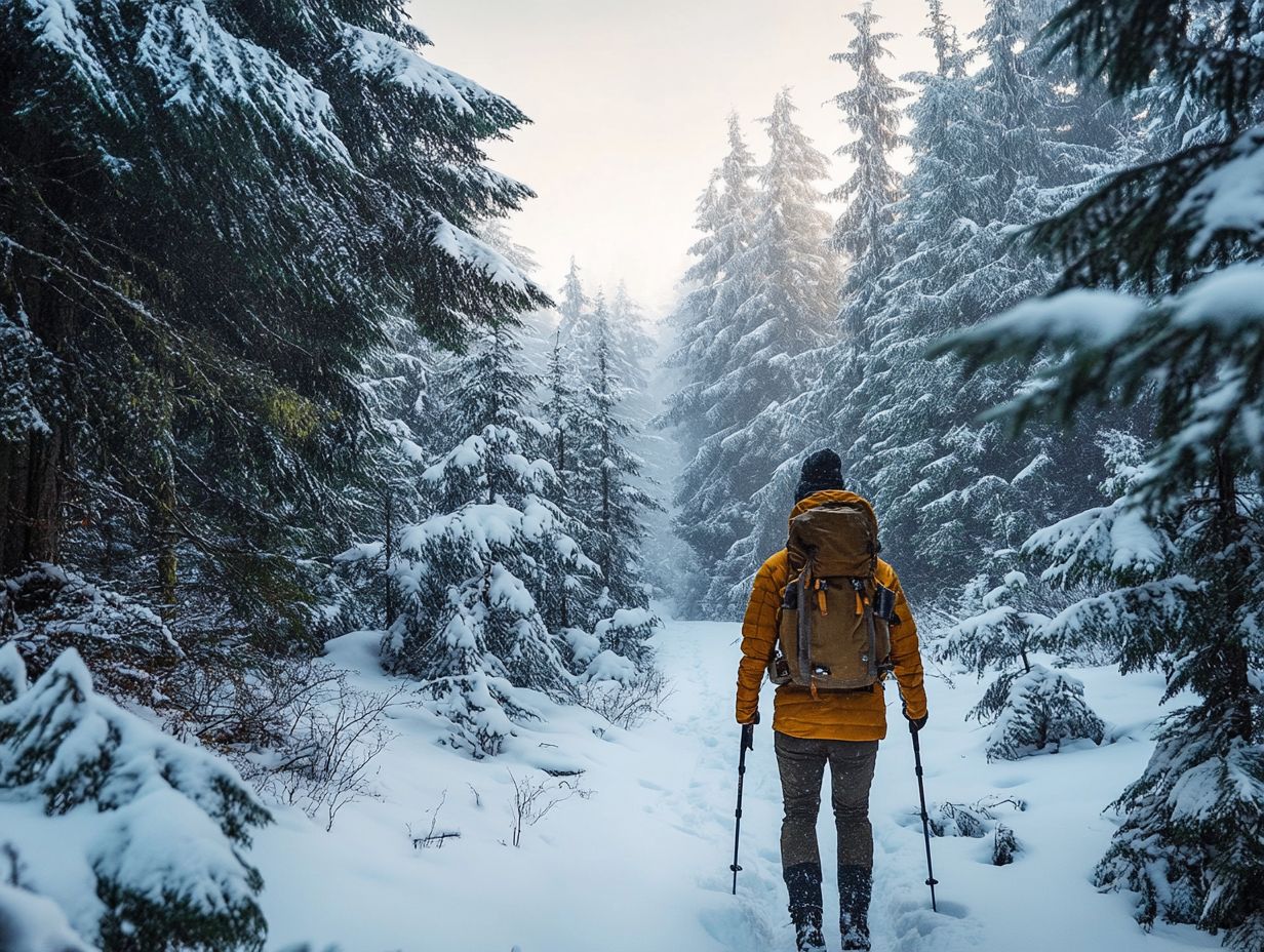 Staying hydrated and nourished during winter hikes.