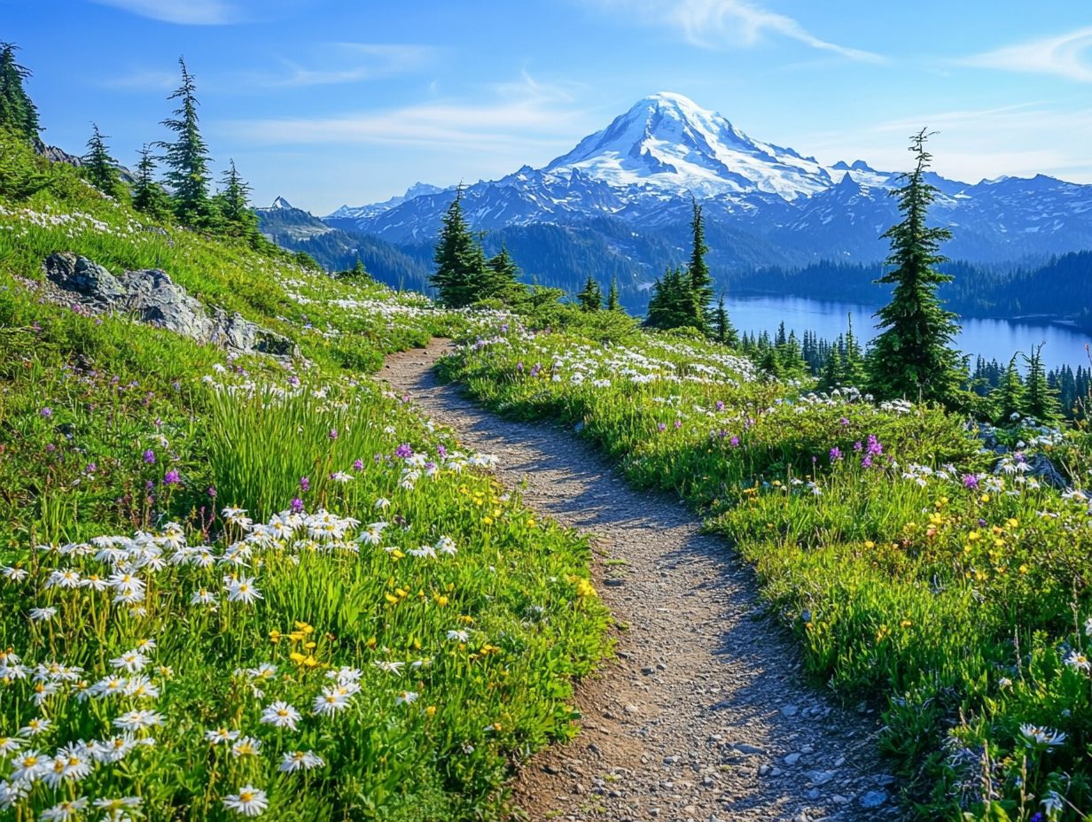 Scenic hiking trails in Washington