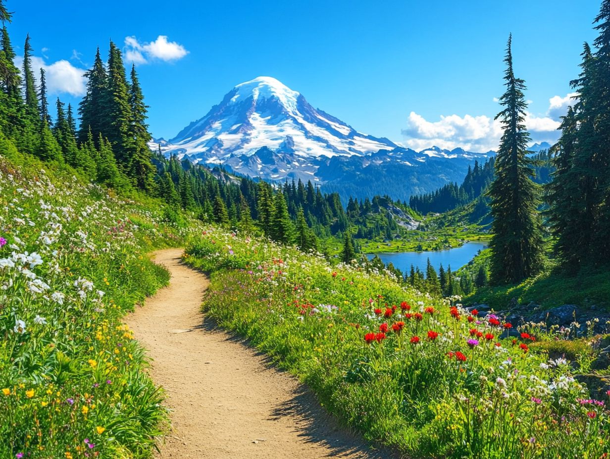 Scenic view from Dog Mountain Trail overlooking the Columbia River Gorge