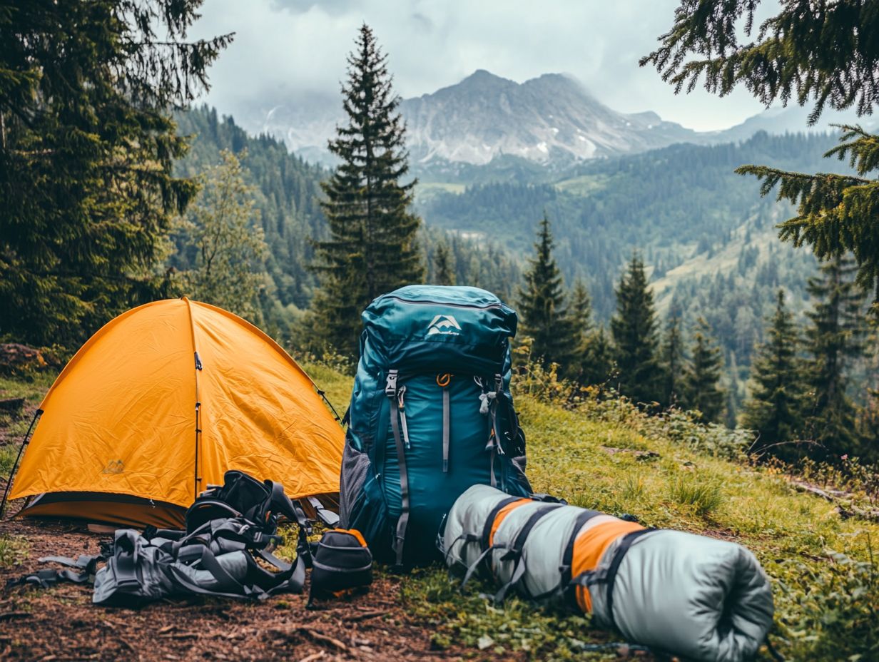 A well-packed backpack with essential camping gear for a successful outdoor adventure