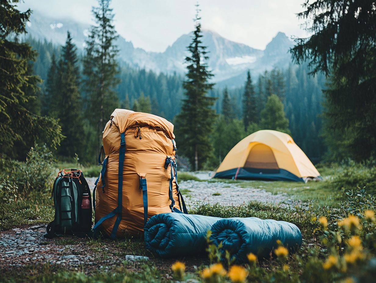 A meal prep setup for camping in Northern California