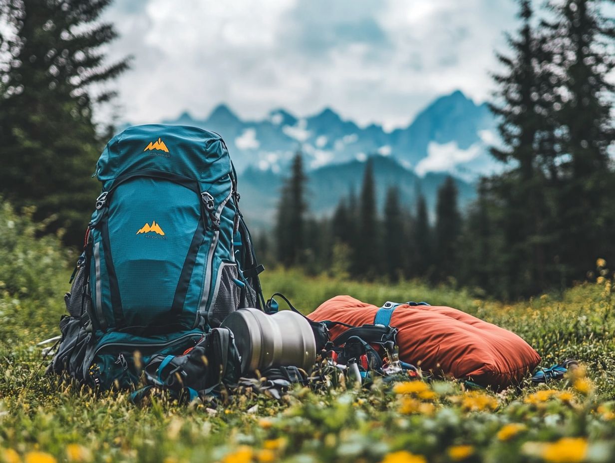 A well-packed backpack with essential camping gear for a successful outdoor adventure