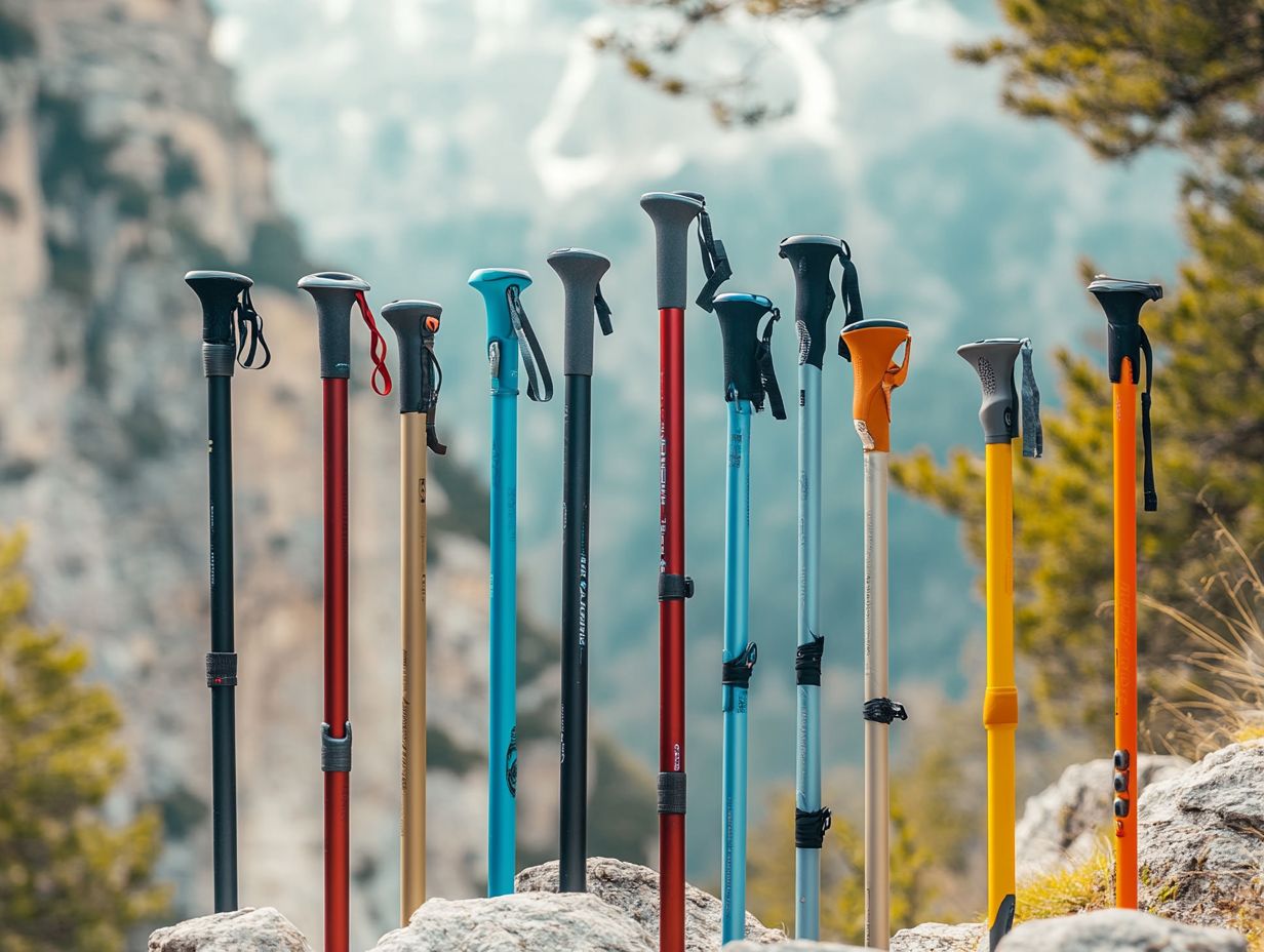 Poles with Comfortable Grips for Long Hikes