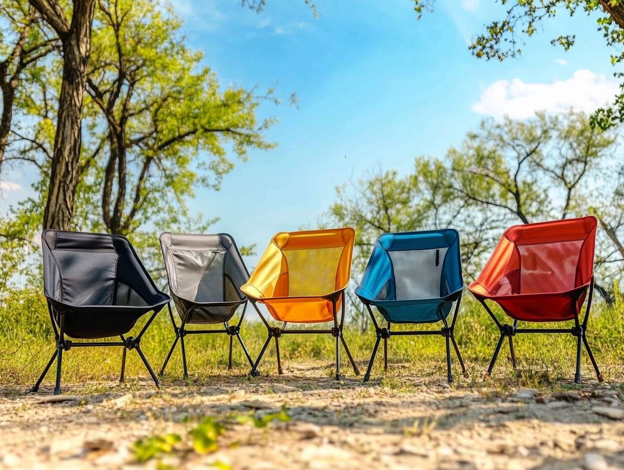 Image showing the top features of 2024's best portable camping chairs.