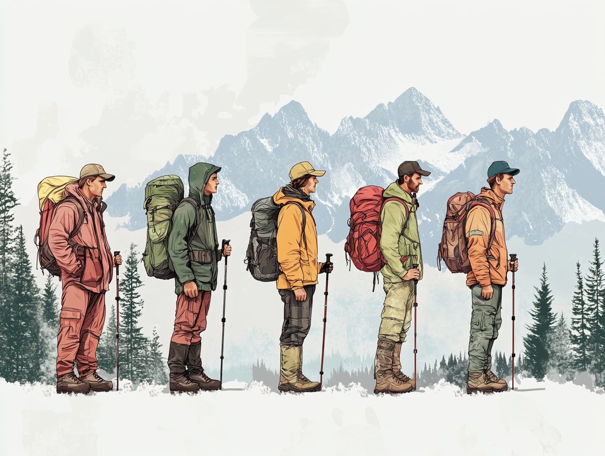 Illustration of Essential Hiking Gear