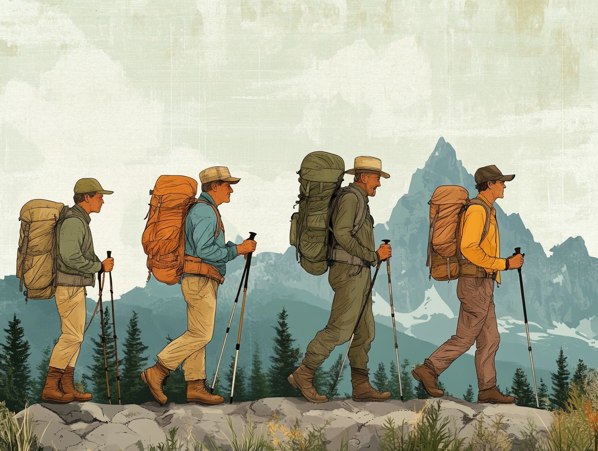 2. How have hiking clothes changed over time?