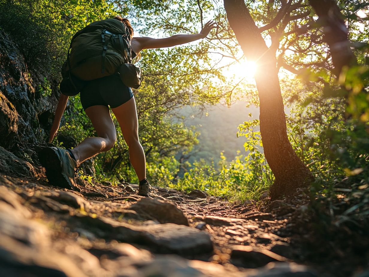 Infographic summarizing the key benefits of stretching before hiking