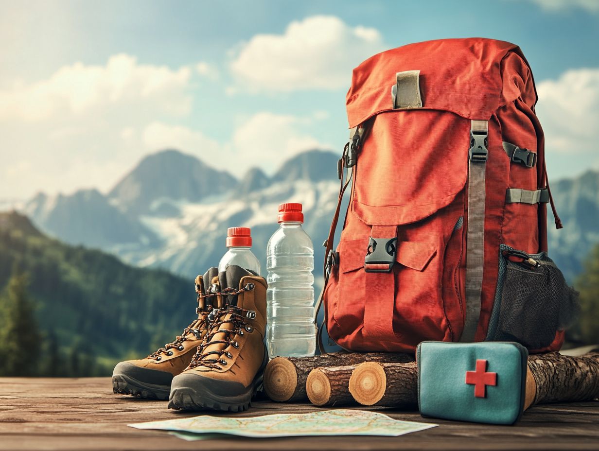 Image showing optional hiking items for an enhanced experience