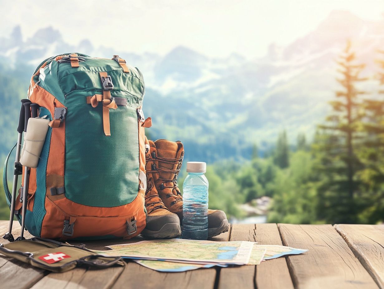 Hiking essentials for hygiene and personal care