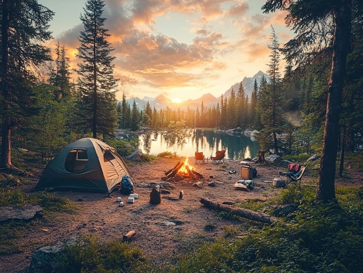 Visual representation of the top 10 camping myths.