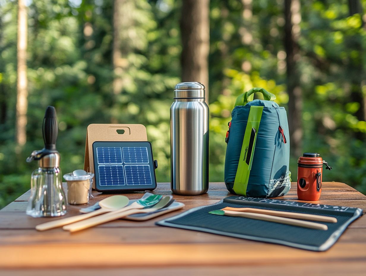 Image illustrating biodegradable toilet paper as an eco-friendly camping product.