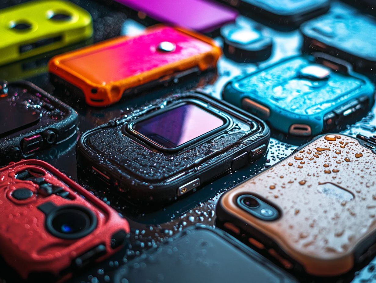 Top 10 waterproof cases displayed in a collage