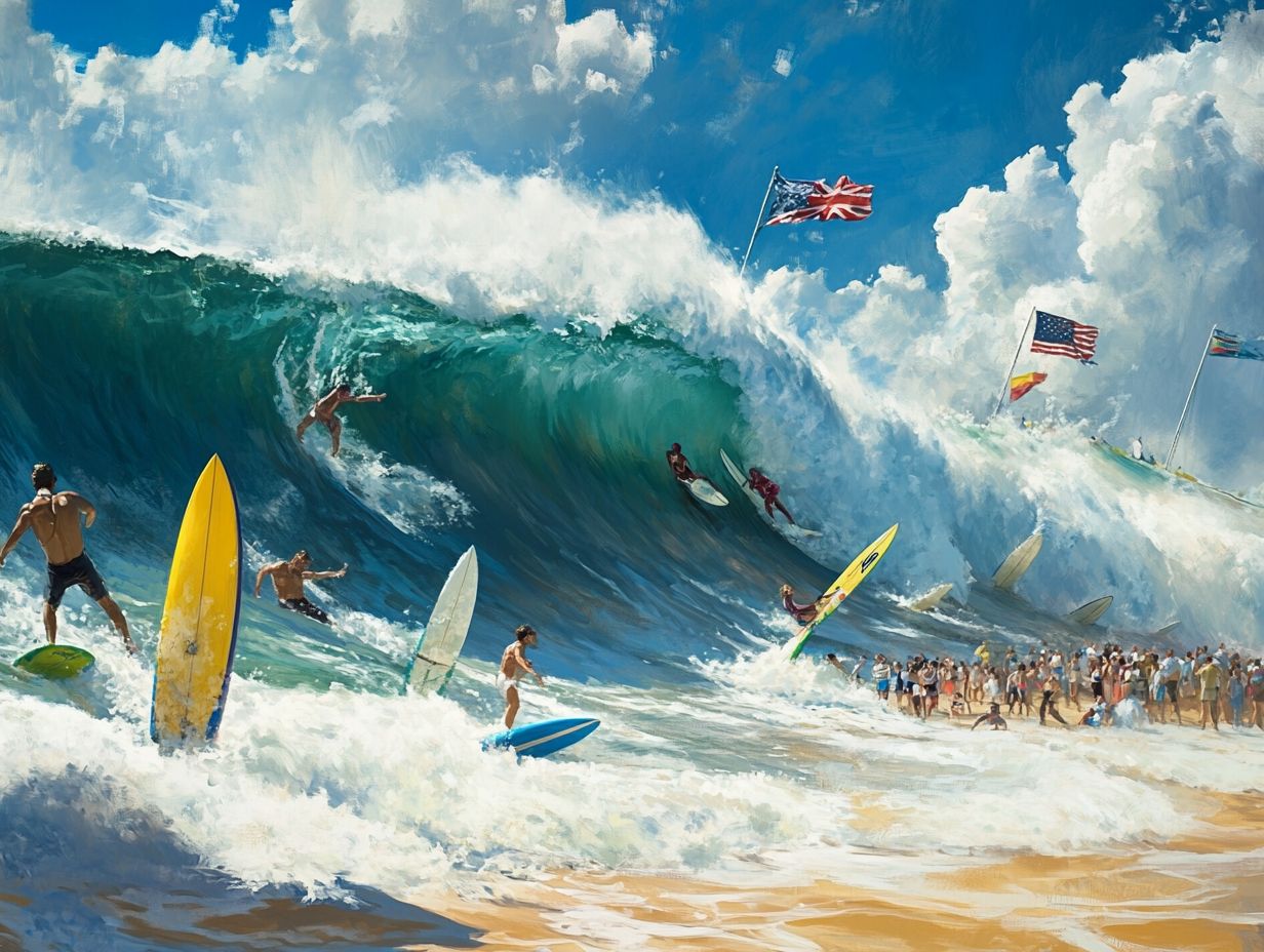 Image representing Frequently Asked Questions about surfing competitions.