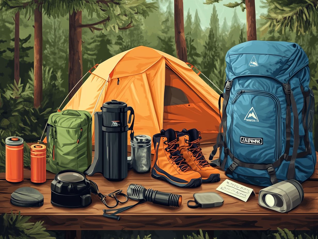 A visual guide to essential camping gear terms