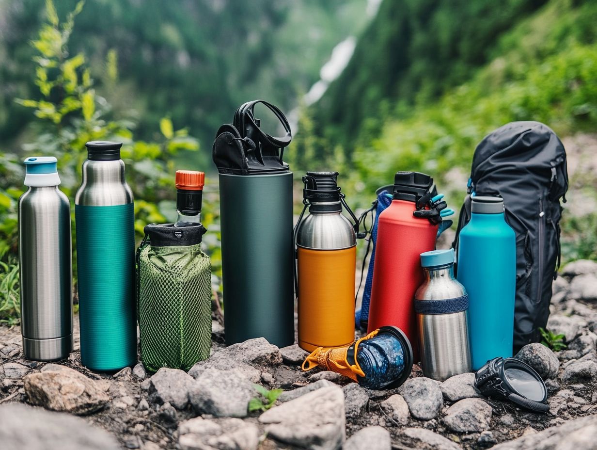 Customizable Water Bottles showcasing unique styles