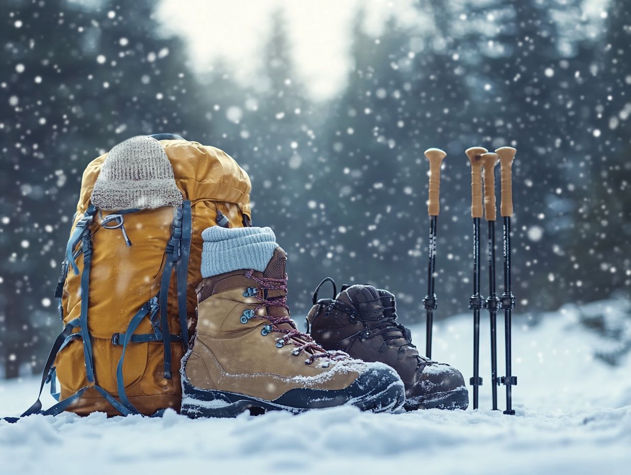 Example of winter hiking pants that provide warmth and mobility.