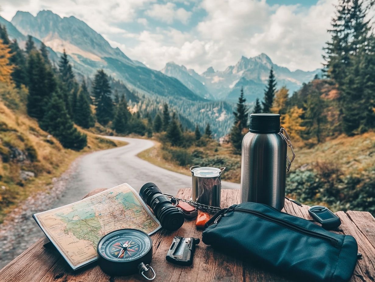 A cozy campsite setup demonstrating shelter and warmth for road trips