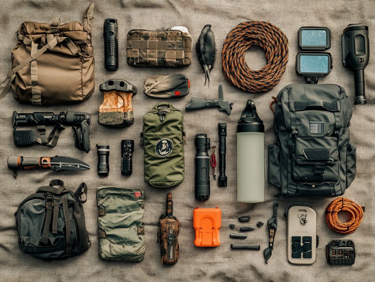 Image showing 10 unique survival gear items for emergencies.